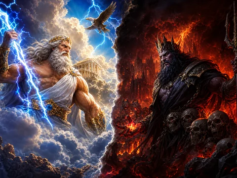 Zeus vs Hades Gods of War